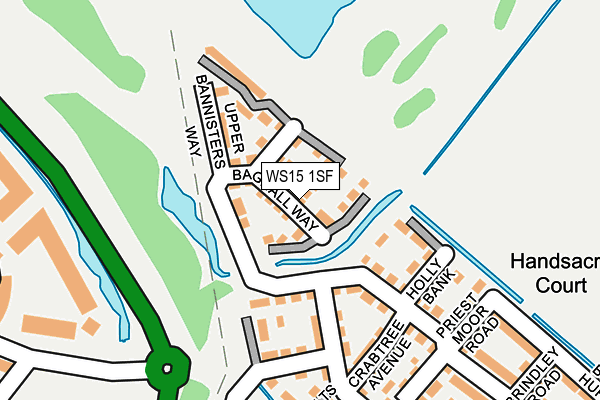 WS15 1SF map - OS OpenMap – Local (Ordnance Survey)