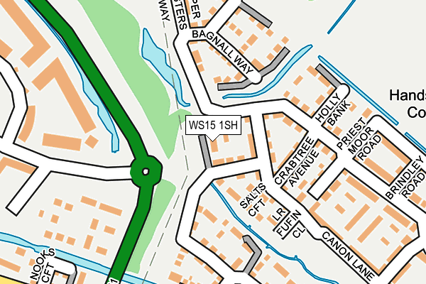 WS15 1SH map - OS OpenMap – Local (Ordnance Survey)