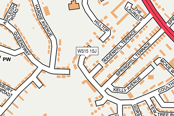 WS15 1SJ map - OS OpenMap – Local (Ordnance Survey)