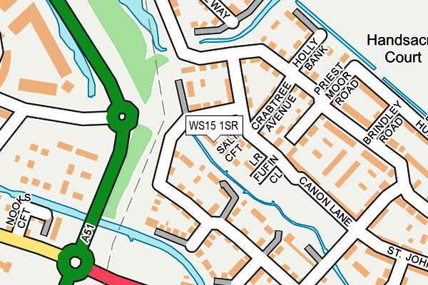 WS15 1SR map - OS OpenMap – Local (Ordnance Survey)