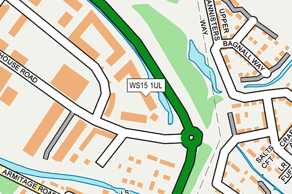 WS15 1UL map - OS OpenMap – Local (Ordnance Survey)
