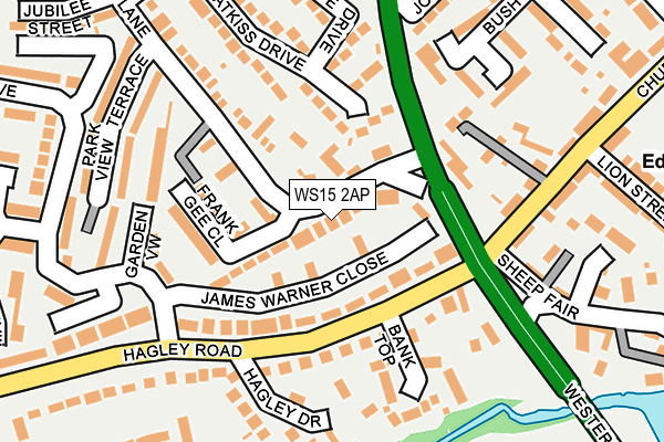 WS15 2AP map - OS OpenMap – Local (Ordnance Survey)