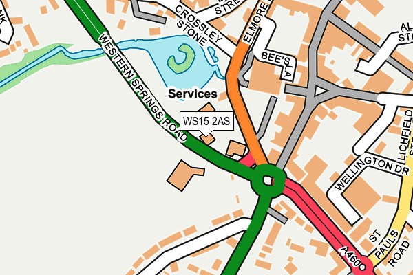 WS15 2AS map - OS OpenMap – Local (Ordnance Survey)