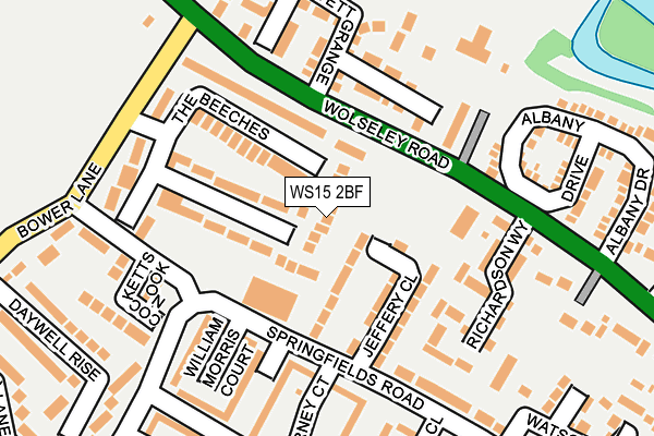 WS15 2BF map - OS OpenMap – Local (Ordnance Survey)