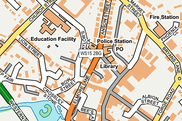WS15 2BG map - OS OpenMap – Local (Ordnance Survey)