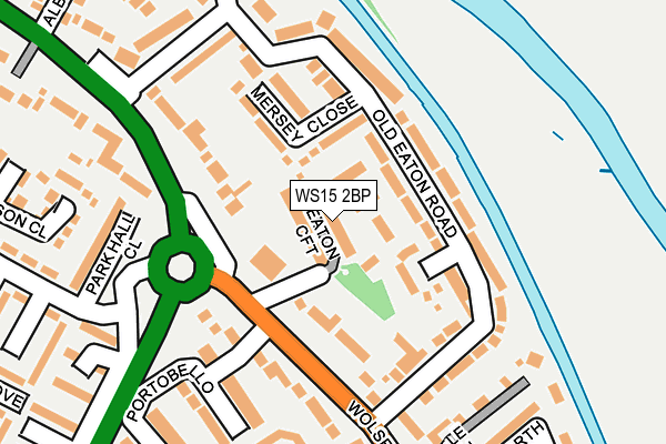 WS15 2BP map - OS OpenMap – Local (Ordnance Survey)