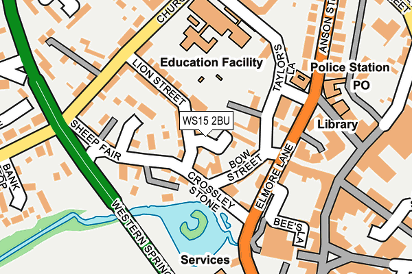WS15 2BU map - OS OpenMap – Local (Ordnance Survey)