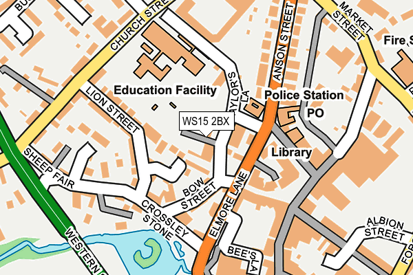 WS15 2BX map - OS OpenMap – Local (Ordnance Survey)