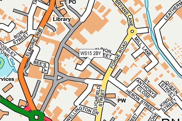 WS15 2BY map - OS OpenMap – Local (Ordnance Survey)