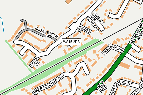 WS15 2DB map - OS OpenMap – Local (Ordnance Survey)