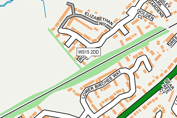 WS15 2DD map - OS OpenMap – Local (Ordnance Survey)