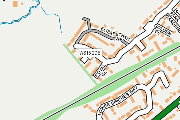 WS15 2DE map - OS OpenMap – Local (Ordnance Survey)