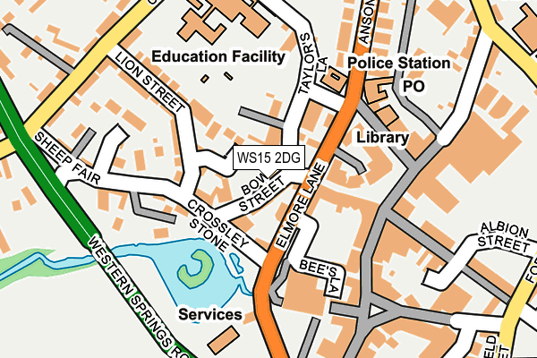 WS15 2DG map - OS OpenMap – Local (Ordnance Survey)