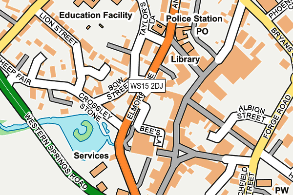 WS15 2DJ map - OS OpenMap – Local (Ordnance Survey)