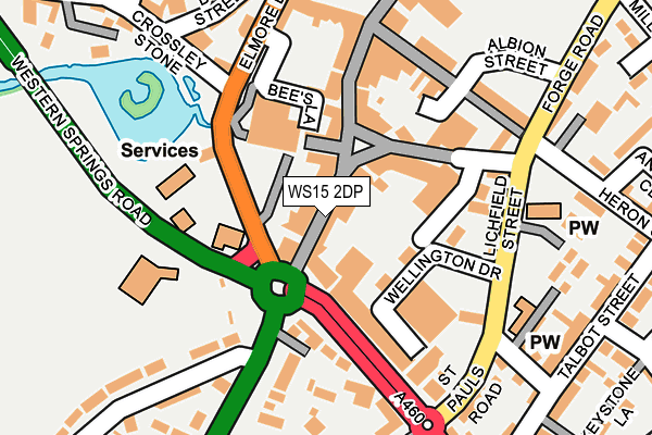 WS15 2DP map - OS OpenMap – Local (Ordnance Survey)