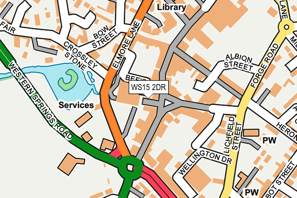 WS15 2DR map - OS OpenMap – Local (Ordnance Survey)