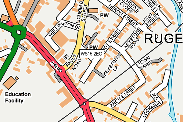 WS15 2EG map - OS OpenMap – Local (Ordnance Survey)