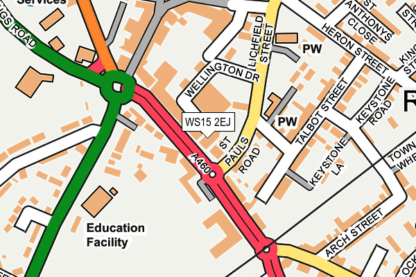 WS15 2EJ map - OS OpenMap – Local (Ordnance Survey)