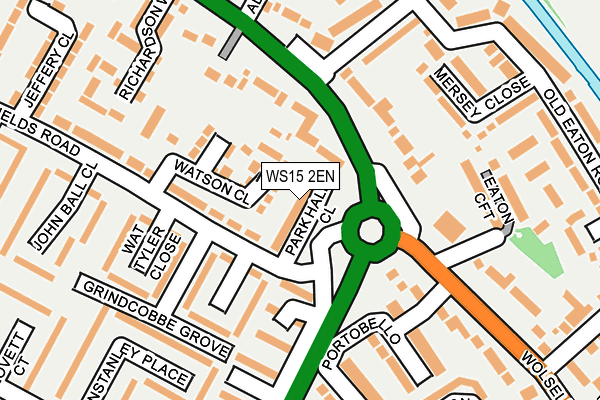 WS15 2EN map - OS OpenMap – Local (Ordnance Survey)