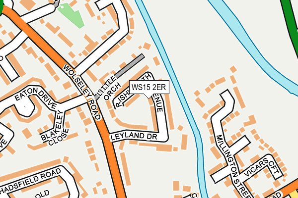 WS15 2ER map - OS OpenMap – Local (Ordnance Survey)