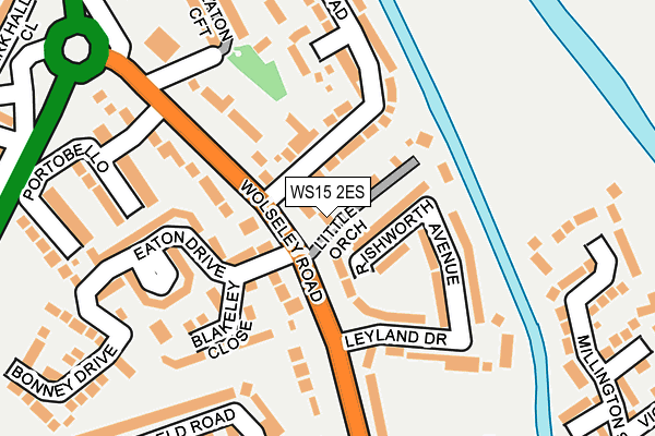 WS15 2ES map - OS OpenMap – Local (Ordnance Survey)