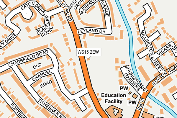 WS15 2EW map - OS OpenMap – Local (Ordnance Survey)
