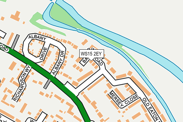 WS15 2EY map - OS OpenMap – Local (Ordnance Survey)