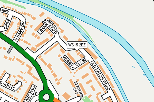 WS15 2EZ map - OS OpenMap – Local (Ordnance Survey)
