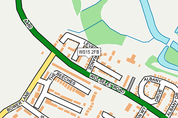 WS15 2FB map - OS OpenMap – Local (Ordnance Survey)