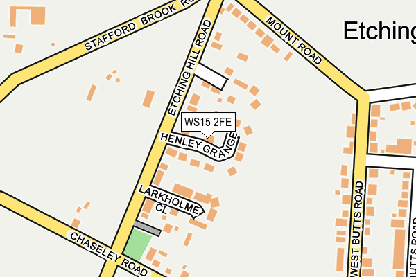 WS15 2FE map - OS OpenMap – Local (Ordnance Survey)