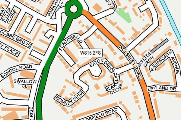 WS15 2FS map - OS OpenMap – Local (Ordnance Survey)