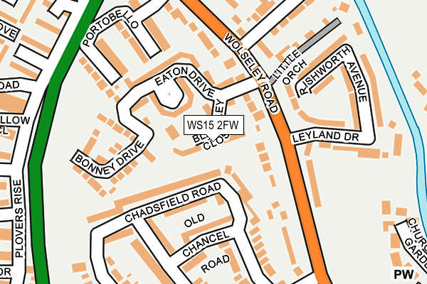 WS15 2FW map - OS OpenMap – Local (Ordnance Survey)