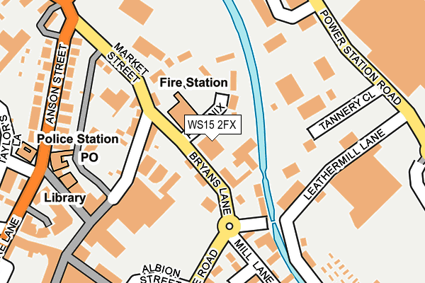 WS15 2FX map - OS OpenMap – Local (Ordnance Survey)