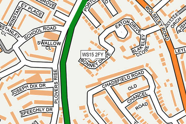 WS15 2FY map - OS OpenMap – Local (Ordnance Survey)