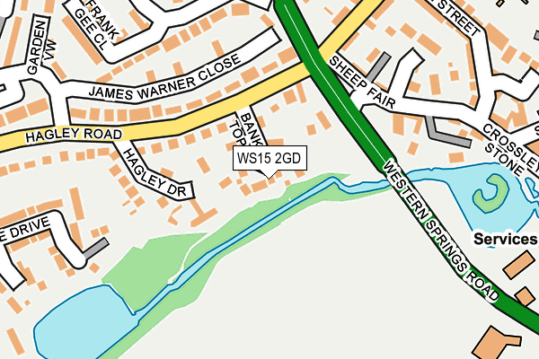 WS15 2GD map - OS OpenMap – Local (Ordnance Survey)