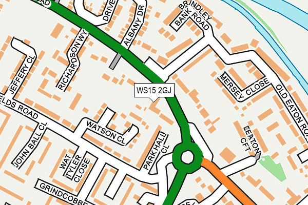WS15 2GJ map - OS OpenMap – Local (Ordnance Survey)