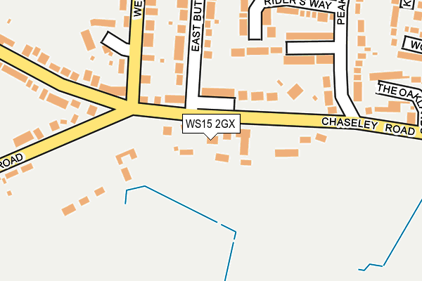 WS15 2GX map - OS OpenMap – Local (Ordnance Survey)