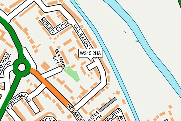 WS15 2HA map - OS OpenMap – Local (Ordnance Survey)