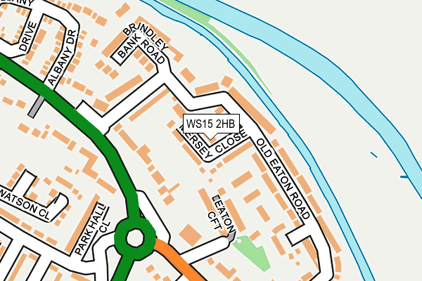 WS15 2HB map - OS OpenMap – Local (Ordnance Survey)