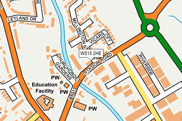 WS15 2HE map - OS OpenMap – Local (Ordnance Survey)