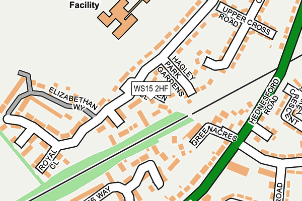 WS15 2HF map - OS OpenMap – Local (Ordnance Survey)