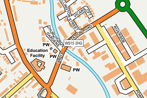 WS15 2HG map - OS OpenMap – Local (Ordnance Survey)