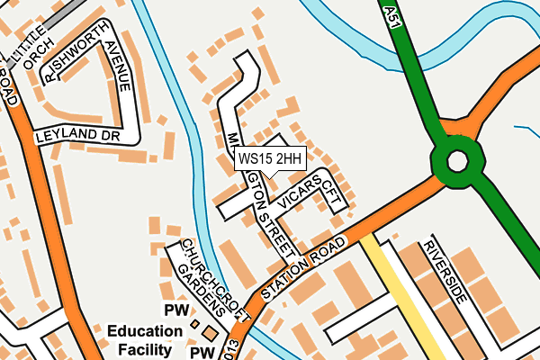 WS15 2HH map - OS OpenMap – Local (Ordnance Survey)