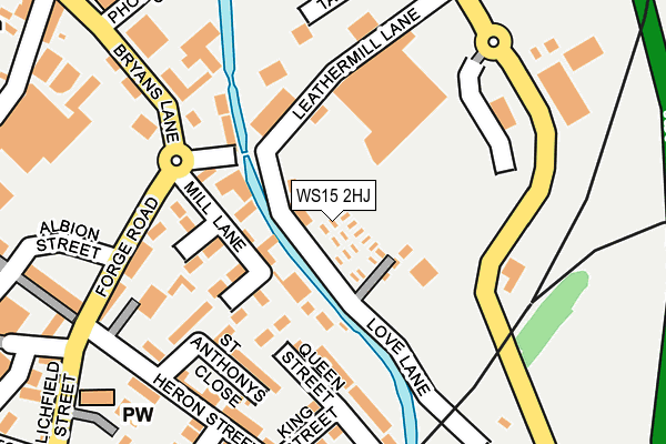 WS15 2HJ map - OS OpenMap – Local (Ordnance Survey)