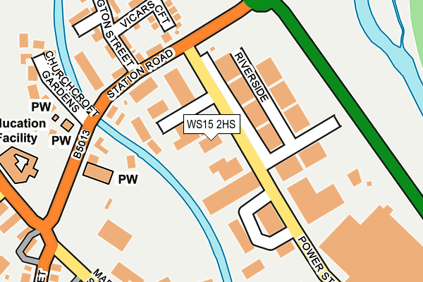 WS15 2HS map - OS OpenMap – Local (Ordnance Survey)