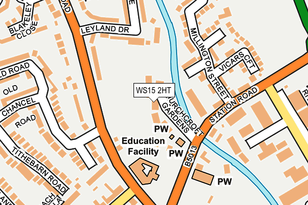 WS15 2HT map - OS OpenMap – Local (Ordnance Survey)