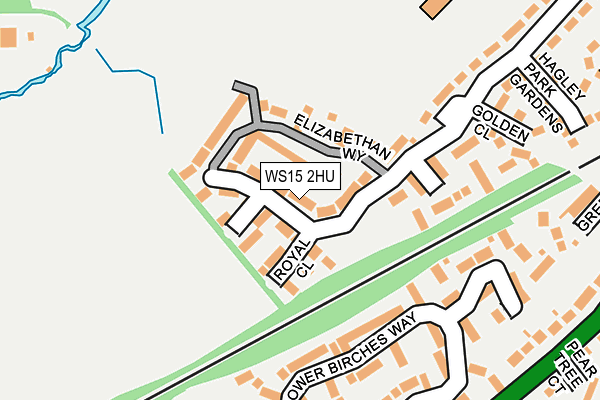 WS15 2HU map - OS OpenMap – Local (Ordnance Survey)