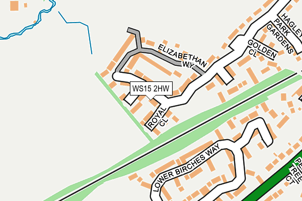 WS15 2HW map - OS OpenMap – Local (Ordnance Survey)