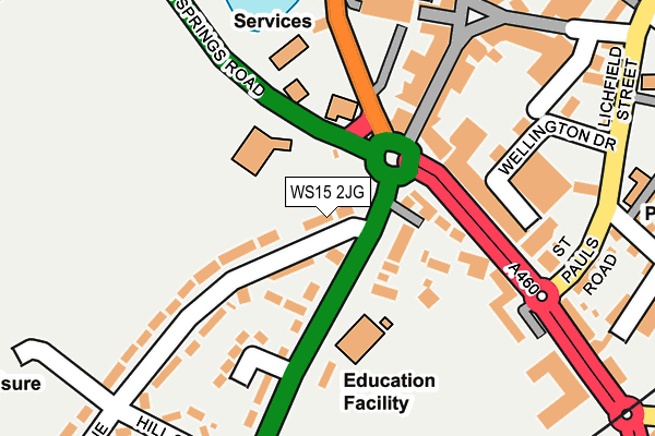 WS15 2JG map - OS OpenMap – Local (Ordnance Survey)