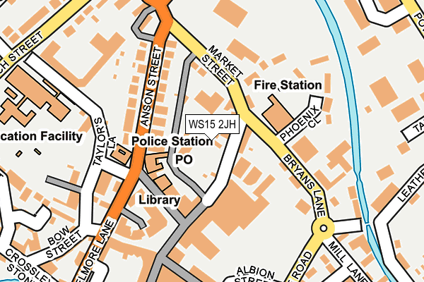 WS15 2JH map - OS OpenMap – Local (Ordnance Survey)